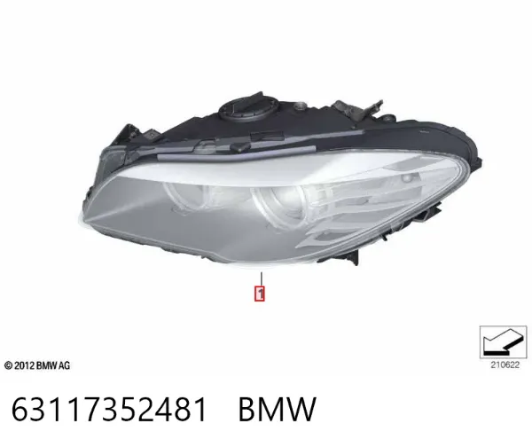 Фара ліва 63117352481 BMW