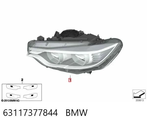Фара права 63117377844 BMW