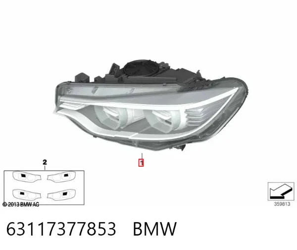 Фара ліва 63117377853 BMW
