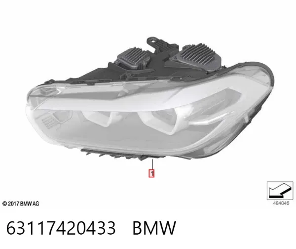 Фара ліва 63117420433 BMW