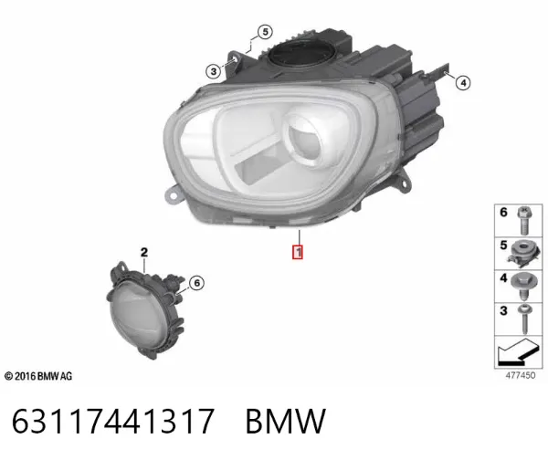Фара ліва 63117441317 BMW