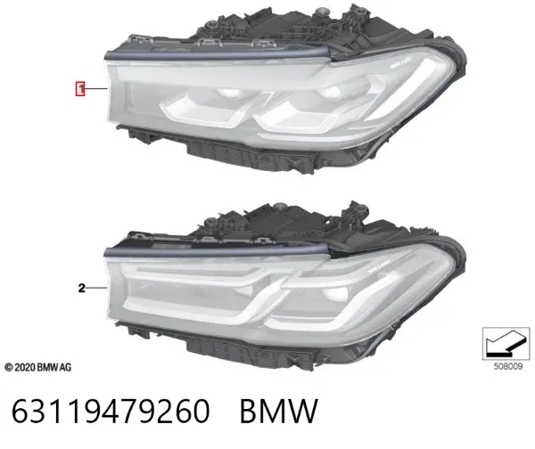Фара права 63119479260 BMW