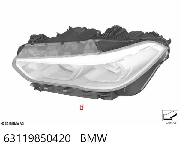 Фара права 63119850420 BMW