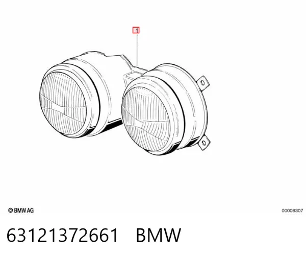 Фара ліва 63121372661 BMW