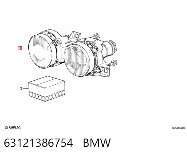 Фара права 63121386754 BMW