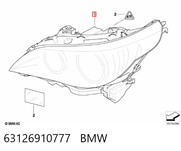 Фара ліва 63126910777 BMW