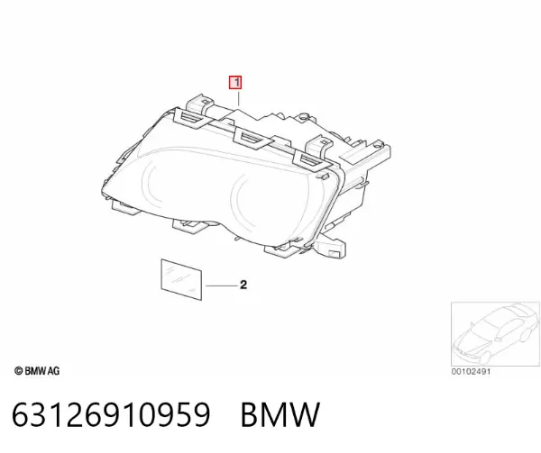Фара ліва 63126910959 BMW