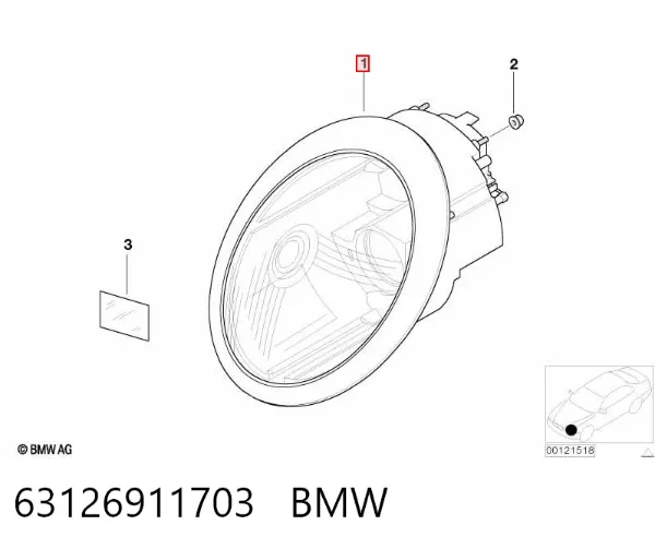 Фара ліва 63126911703 BMW