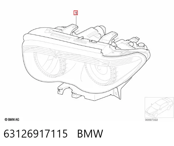 Фара ліва 63126917115 BMW