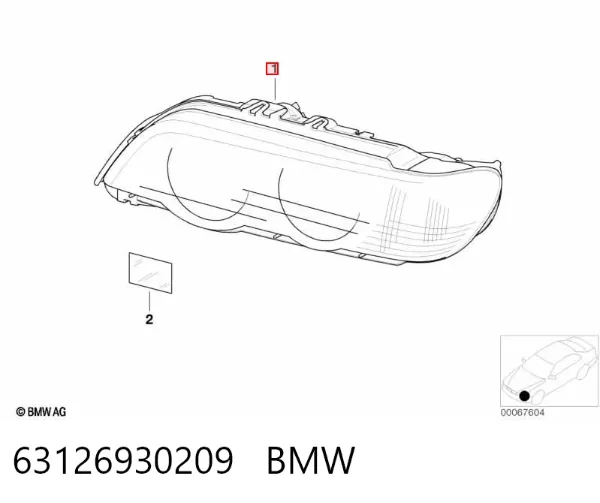 Фара ліва 63126930209 BMW