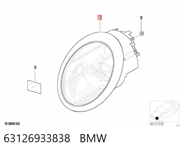 Фара права 63126933838 BMW