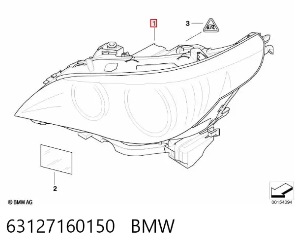 Фара права 63127160150 BMW