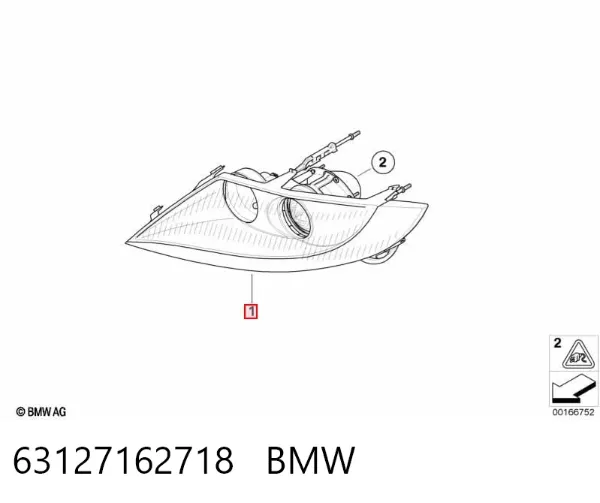 Фара права 63127162718 BMW
