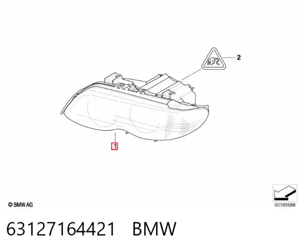 Фара ліва 63127164421 BMW