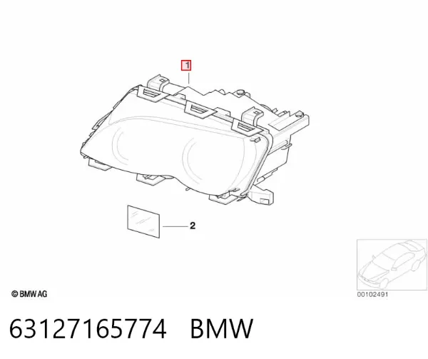 Фара права 63127165774 BMW