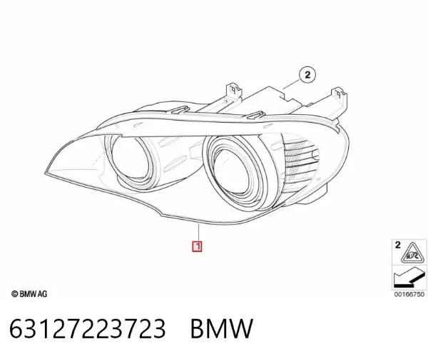 Фара ліва 63127223723 BMW