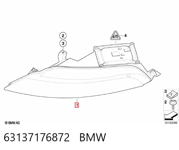 Вказівник повороту правий 63137176872 BMW