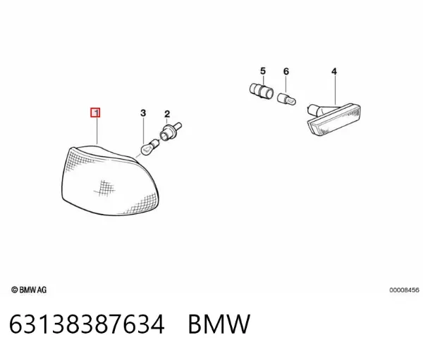 Вказівник повороту правий 63138387634 BMW