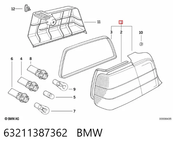 Задня права фара 63211387362 BMW