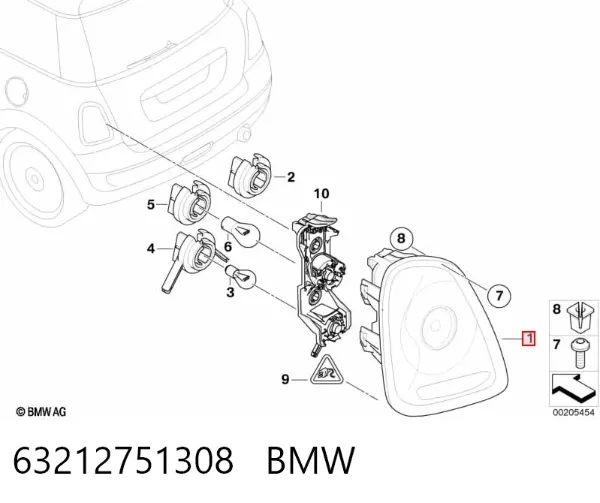 Задня права фара 63212751308 BMW