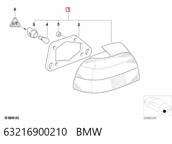 Задня права фара 63216900210 BMW