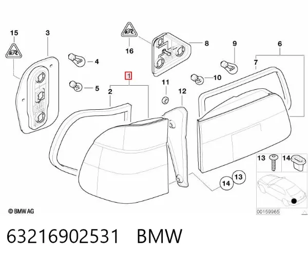 Лівий стоп BMW 5 E39