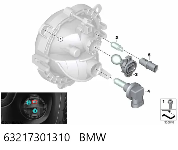 Лампочка галогенова, дальній/ближній 63217301310 BMW