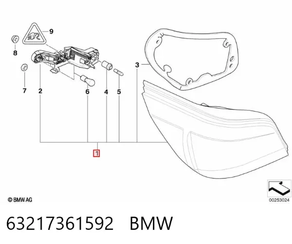 Задня права фара 63217361592 BMW