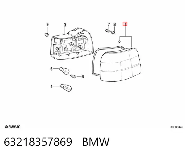Лівий стоп 63218357869 BMW