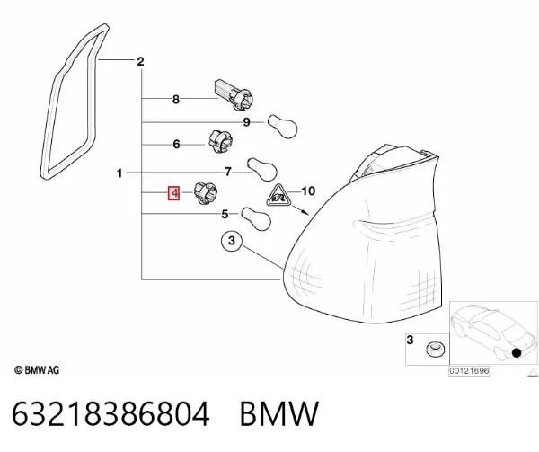 Вказівник повороту правий 63218386804 BMW