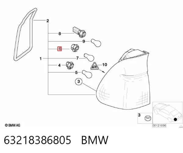 Вказівник повороту правий 63218386805 BMW