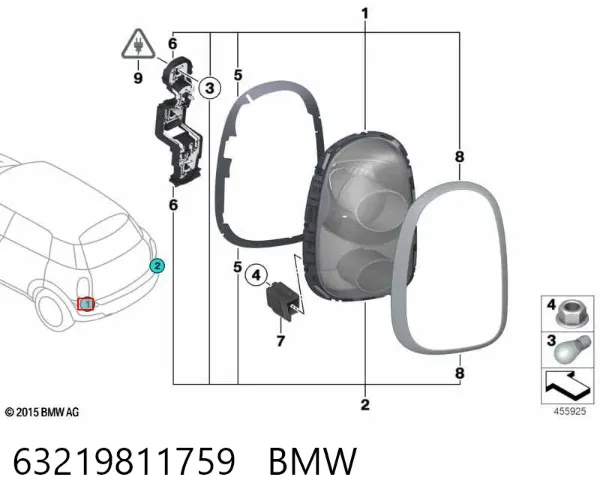 Лівий стоп 63219811759 BMW