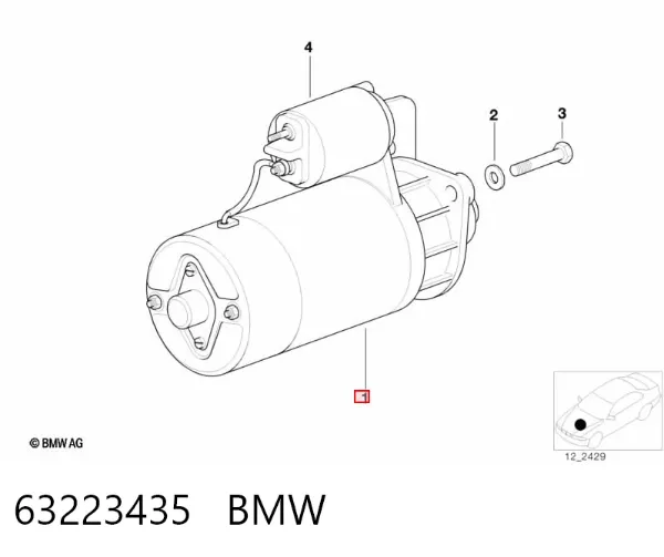 Стартер 63223435 BMW