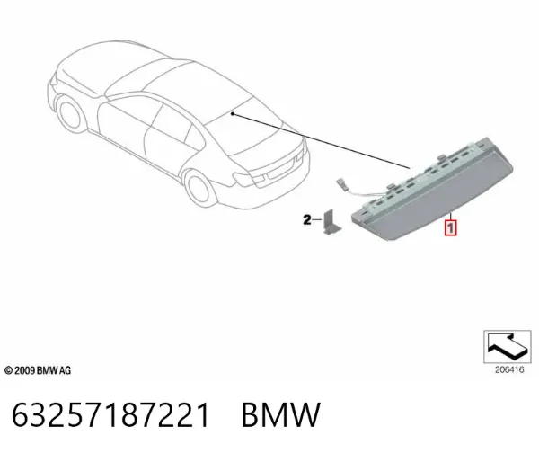 Задній стоп BMW 7 F01, F02, F03, F04