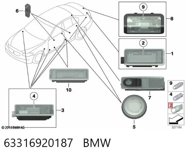 Лампочка галогенова, дальній/ближній 63316920187 BMW