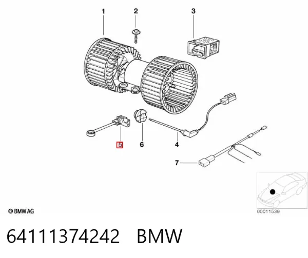 Датчик температури салону BMW 7 E38