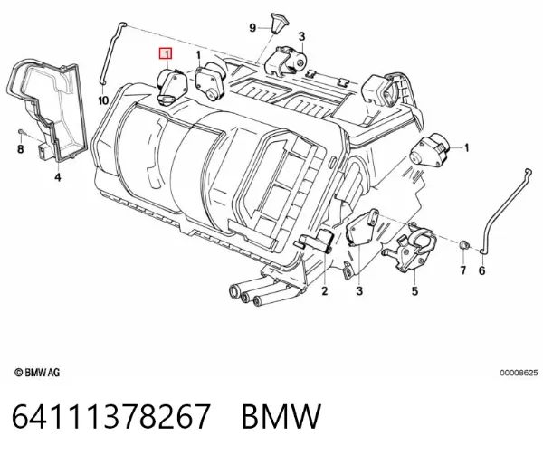 Привід заслінки печі BMW 5 E34
