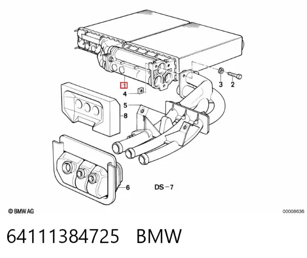 Радіатор пічки 64111384725 BMW