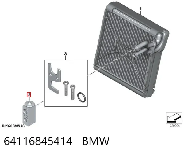 Клапан TRV, кондиціонера 64116845414 BMW