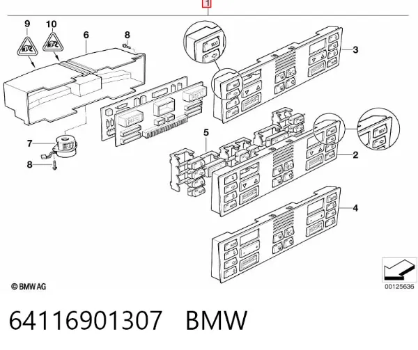 Блок управління кондиціонером BMW 7 E38