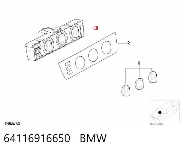 Блок управління кондиціонером 64116916650 BMW
