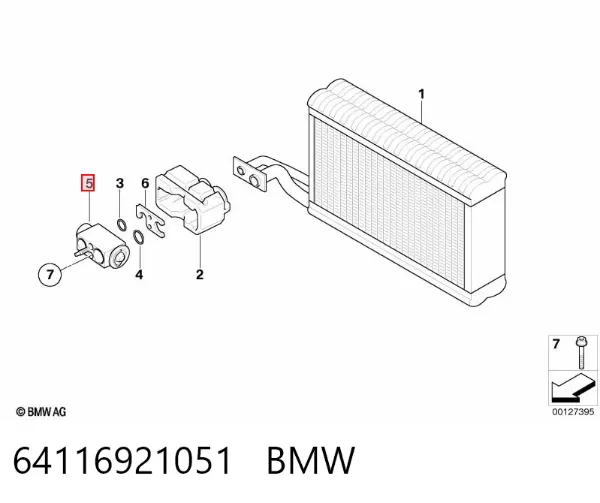 Клапан TRV, кондиціонера 64116921051 BMW