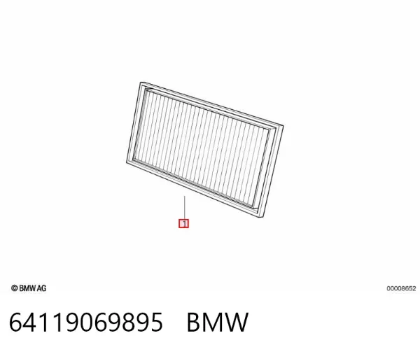 Фільтр салону 64119069895 BMW