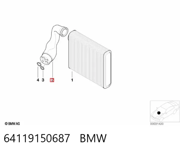 Клапан TRV, кондиціонера 64119150687 BMW