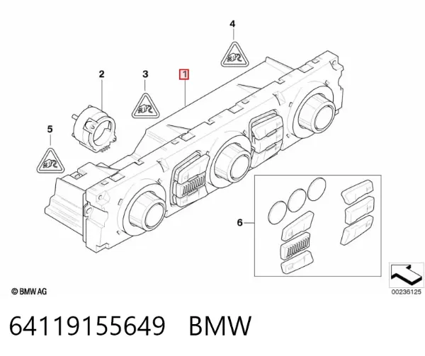 Блок управління кондиціонером BMW 5 E60