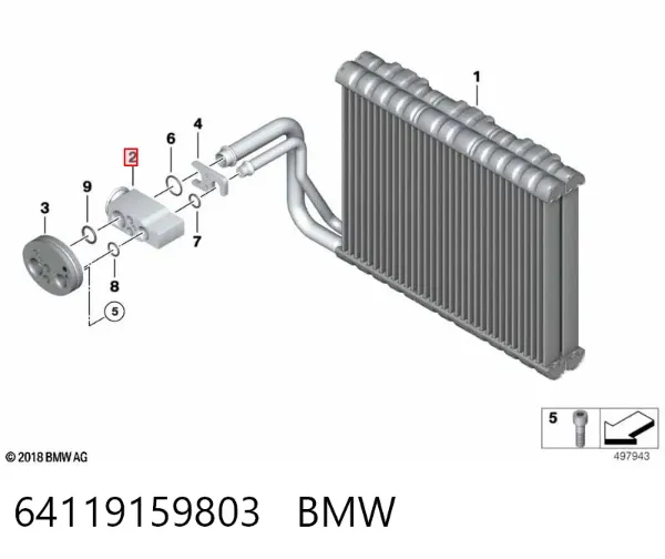 Клапан TRV, кондиціонера 64119159803 BMW