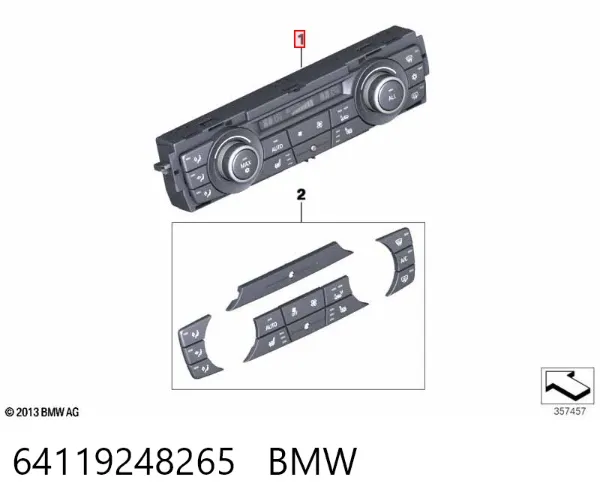 Блок управління кондиціонером 64119248265 BMW
