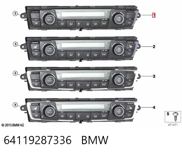 Блок управління кондиціонером 64119287336 BMW
