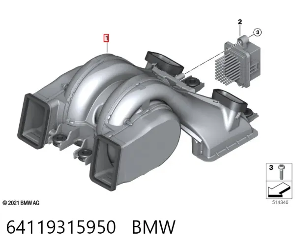 Двигун вентилятора пічки (опалювача салону), задній 64119315950 BMW