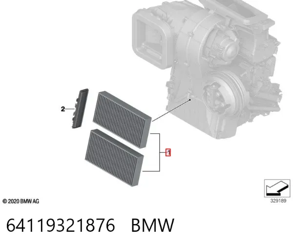Фільтр салону 64119321876 BMW